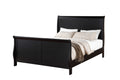 Modern 1Pc Eastern King Size Bed Bedroom Furniture Sleigh Design Headboard Footboard Plywood 1Pc Bedframe Box Spring Required King Black Wood Bedroom Contemporary,Modern,Transitional,Ultra Modern Rubberwood Bed Frame Plywood