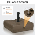 Outsunny 88 Lbs. Fillable Umbrella Base With Steel Umbrella Holder For 1.25