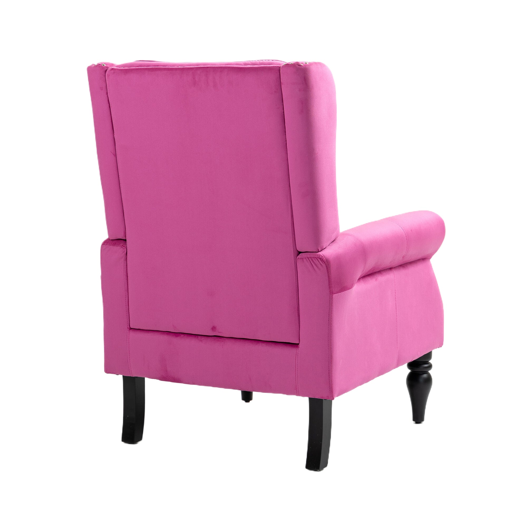 Coolmore Wood Frame Armchair, Modern Accent Chair Lounge Chair With Sturdy Wood Legs For Living Room Bedroom Red Red Foam Velvet
