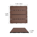 Wood Plastic Composite Deck Tiles Set Of 20Pcs, Composite Decking Resist Rust, Water, Weather, Indoor&Outdoor, Easy To Diy & Maintain, Ideal For Patios, Balconies, Rooftops, Decks, 12X12I Light Coffee Light Coffee Modern Plastic Wood Plastic