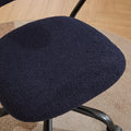 Sty Home Office Chair Ergonomic Desk Chair With Wheels Height Adjustable Desk Chair With Wooden Armrest For Home Office Teddy Fleece Blue 1Pc Blue Sherpa