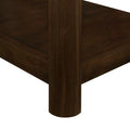 25'' Rectangular Farmhouse End Table With Storage Shelf, Sofa Side Table With Solid Wood Legs For Living Room, Bedroom, Office, Espresso Espresso Pine
