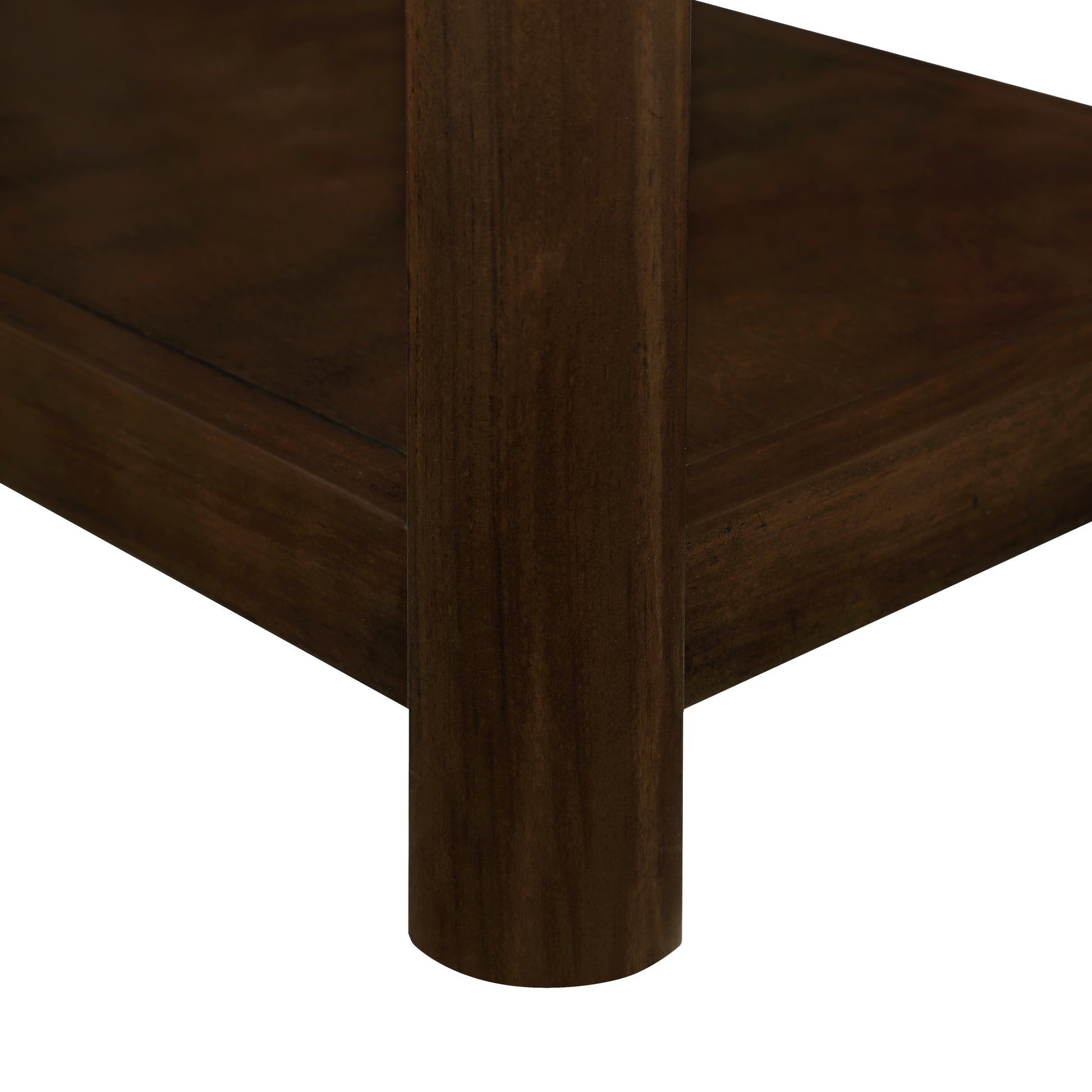 25'' Rectangular Farmhouse End Table With Storage Shelf, Sofa Side Table With Solid Wood Legs For Living Room, Bedroom, Office, Espresso Espresso Pine