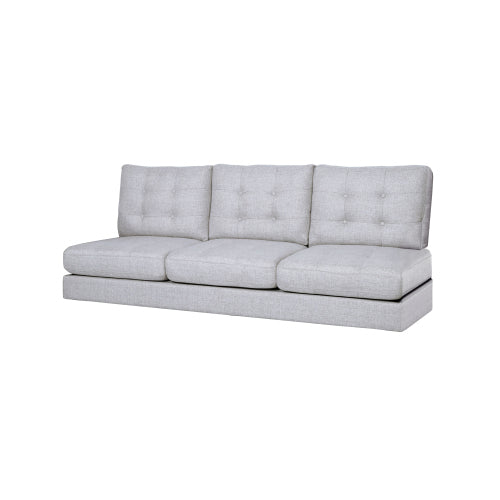 3 Seater Sofa Beige Fabric 3 Seat