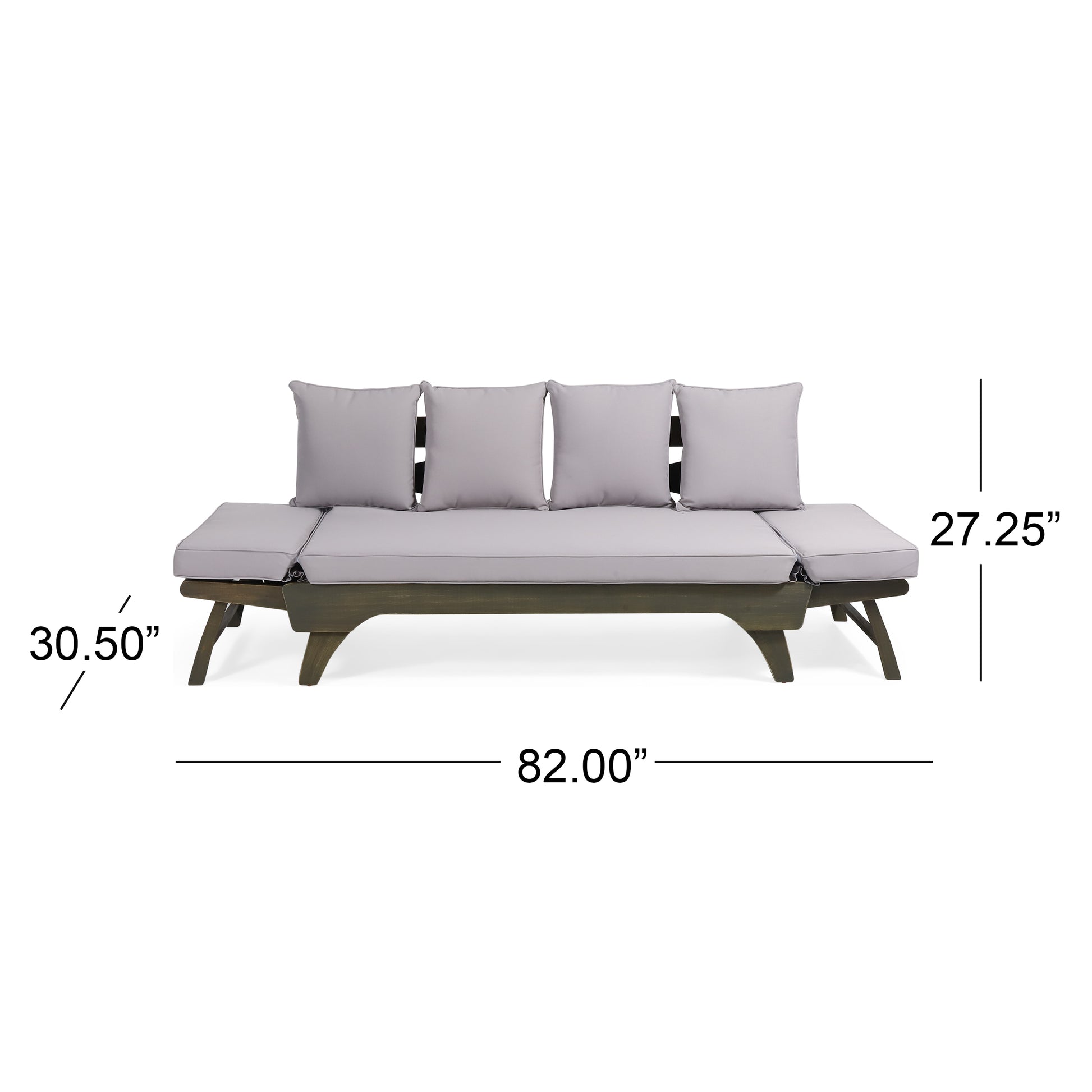 Serene Daybed Grey Fabric