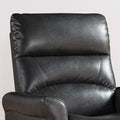 1Pc Contemporary Faux Leather Upholstered Rail Power Reclining Lift Living Room Gaming Chair Charcoal Charcoal Faux Leather Metal Primary Living Space Cushion Back Contemporary,Modern Foam Faux Leather