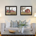2 Piece Vignette All American Barns Black Framed Wall Art For Living Room, Bedroom Wall Art Print For Home Decor By Billy Jacobs Multicolor Wood Paper