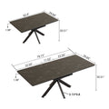 Scalable Dining Table Table Set For 6 8 Person For Dining Room,Curved Backrest Round Upholstered Soft Padded Armless Dining Chairs And Very Large Dining Room Table Kitchen Table Chair Set Black White Mdf Metal