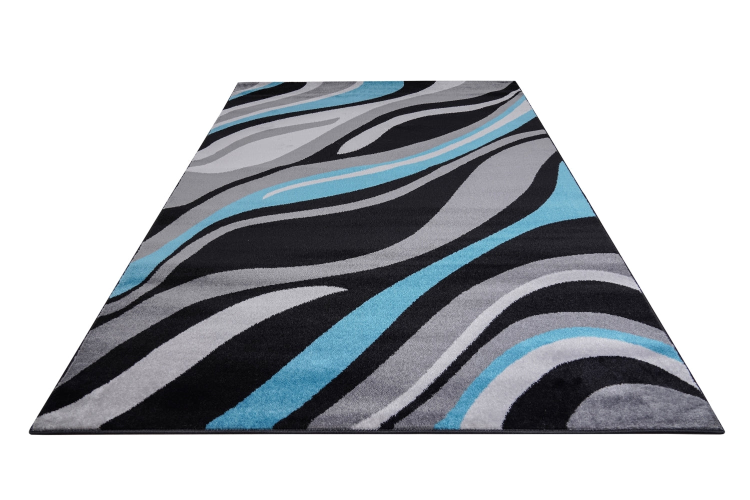 Jersey Area Rugs, Carpets For Livingroom, 5X7 Area Rugs ,1125 Grey Blue Rectangle 5&7 Blue Grey Contemporary Abstract Polypropylene