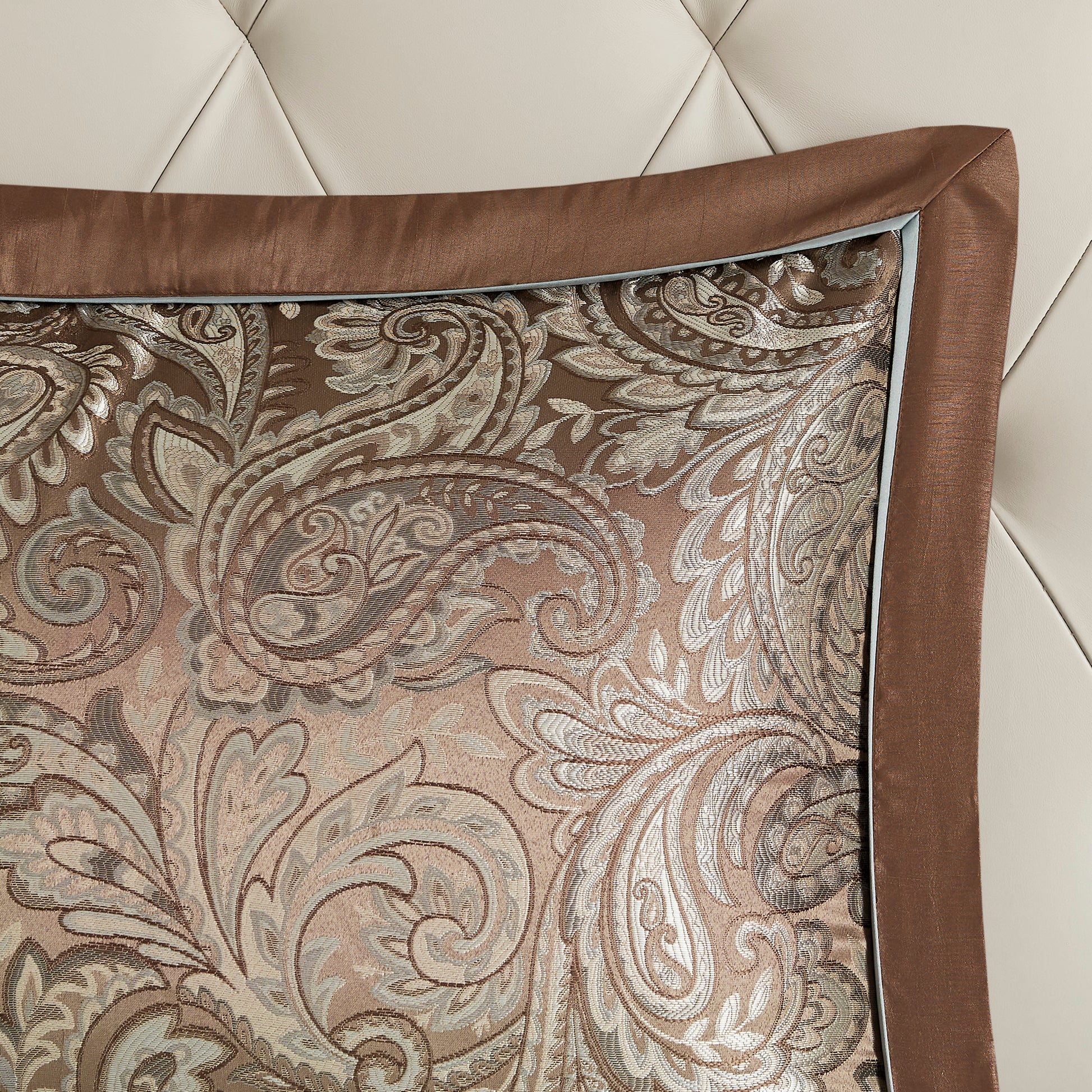 12 Piece Comforter Set With Cotton Bed Sheets Blue Brown Full Full Blue Brown Polyester