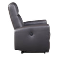 Brown Power Recliner With Square Armrest Brown Primary Living Space Tight Back Contemporary Square Arms Wood Metal