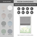 Basketweave Room Darkening Cordless Roman Shade Charcoal Polyester