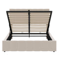 Full Size Upholstered Platform Bed With A Hydraulic Storage System Beige Old Sku: Lp000111Aaa Beige Upholstered