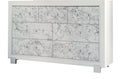 Skye Marble White Dresser White Solid Wood Mdf