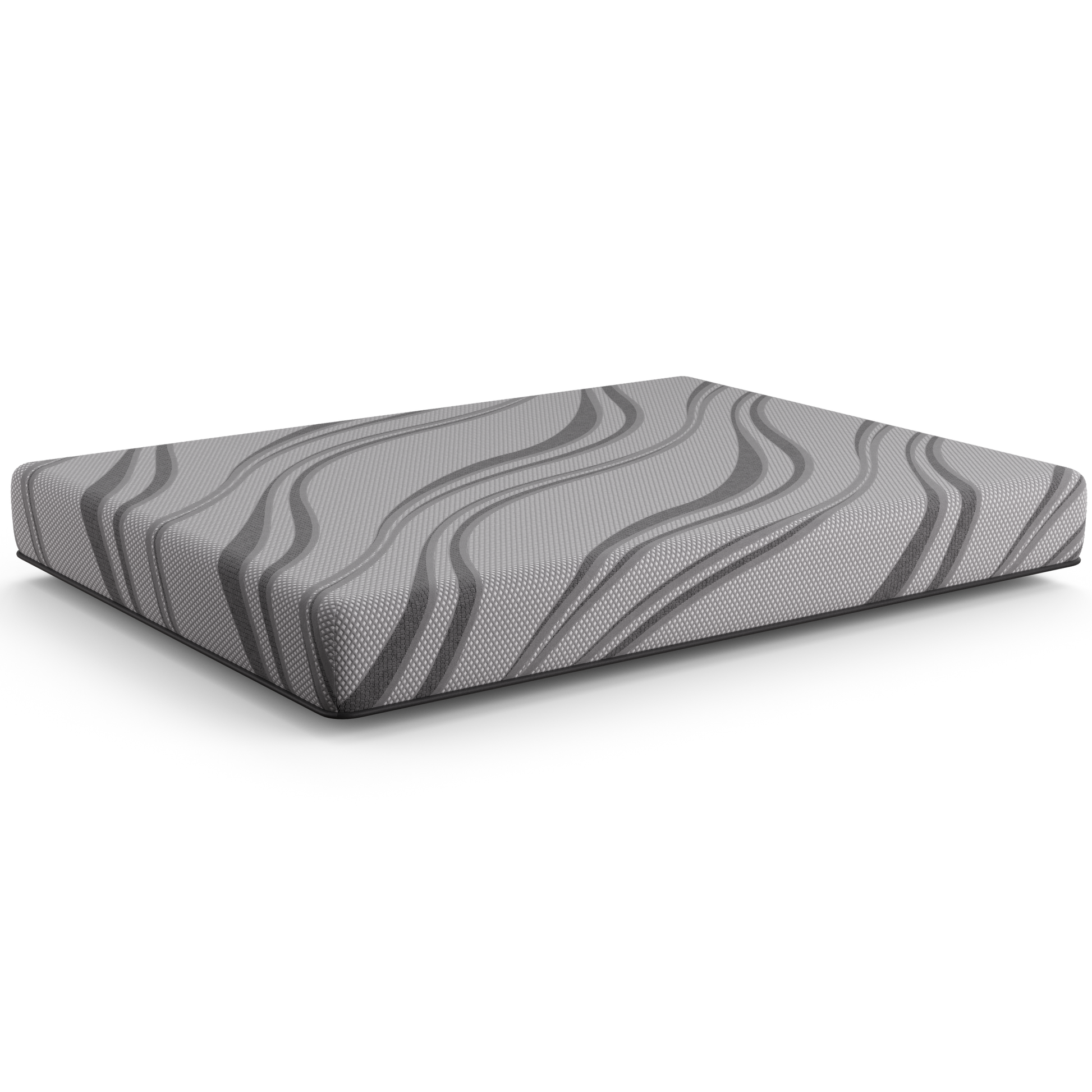 Bib: Nl 8" Pro Gel Foam Firm Eastern King Gray Memory Foam Fabric King