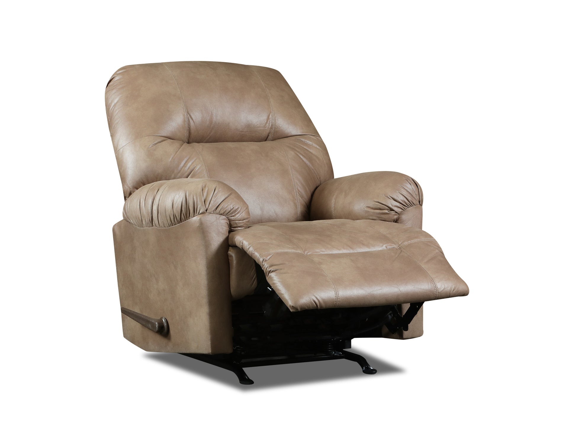 Desert Dune Recliner Brown Manual Handle Handle Pillow Top Arms Upholstered