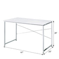 White And Chrome Vanity Desk With X Shape Cross Bar White Silver Bedroom White Wood Metal