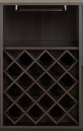 Espresso 2 Door Wine Cabinet With Stemware Rack Espresso Kitchen Mdf