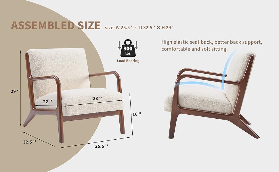 Living Room Accent Arms Bedroom,Office,Apartment, Reading Chair, Single, Faux Leather Brown Brown Wood
