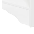 Minimalist Corner Hall Tree With Shoe Bench, Versatile Entryway Coat Rack With 4 Hooks, Corner Cabinet With Adjustable Shelf For Hallway, Living Room, White, 29.5''W*71.6''H White Particle Board