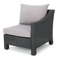 Antibes V Shape Sofa Set Grey R Arm Grey Fabric