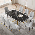 Large Modern Minimalist Rectangular Dining Table With 0.39 