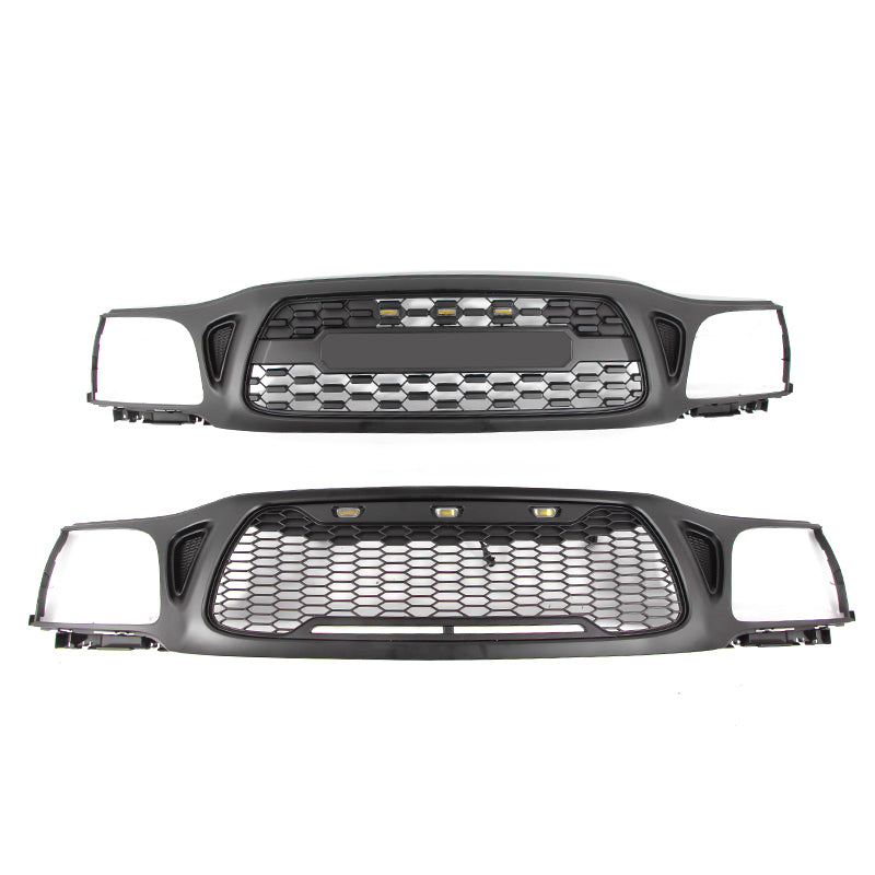 Front Grille Fits For Tacoma 2001 2002 2003 2004 With Light Letters Matte Black Radiatormesh Matte Black Abs