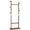 Coat Racks Solid Wood Hanger 23.6* 11*64.1In Solid Environmental Protection Easy To Assemble Beautiful Can Be Placed In The Bedroom Entrance Living Room Walnut Walnut Brown American Design,Art