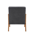 Coolmore Modern Accent Chair, Solid Wood Padding Lounge Armchairs With One Pillow For Living Room, Bedroom, Guest Room Gray Gray Primary Living Space Foam Velvet