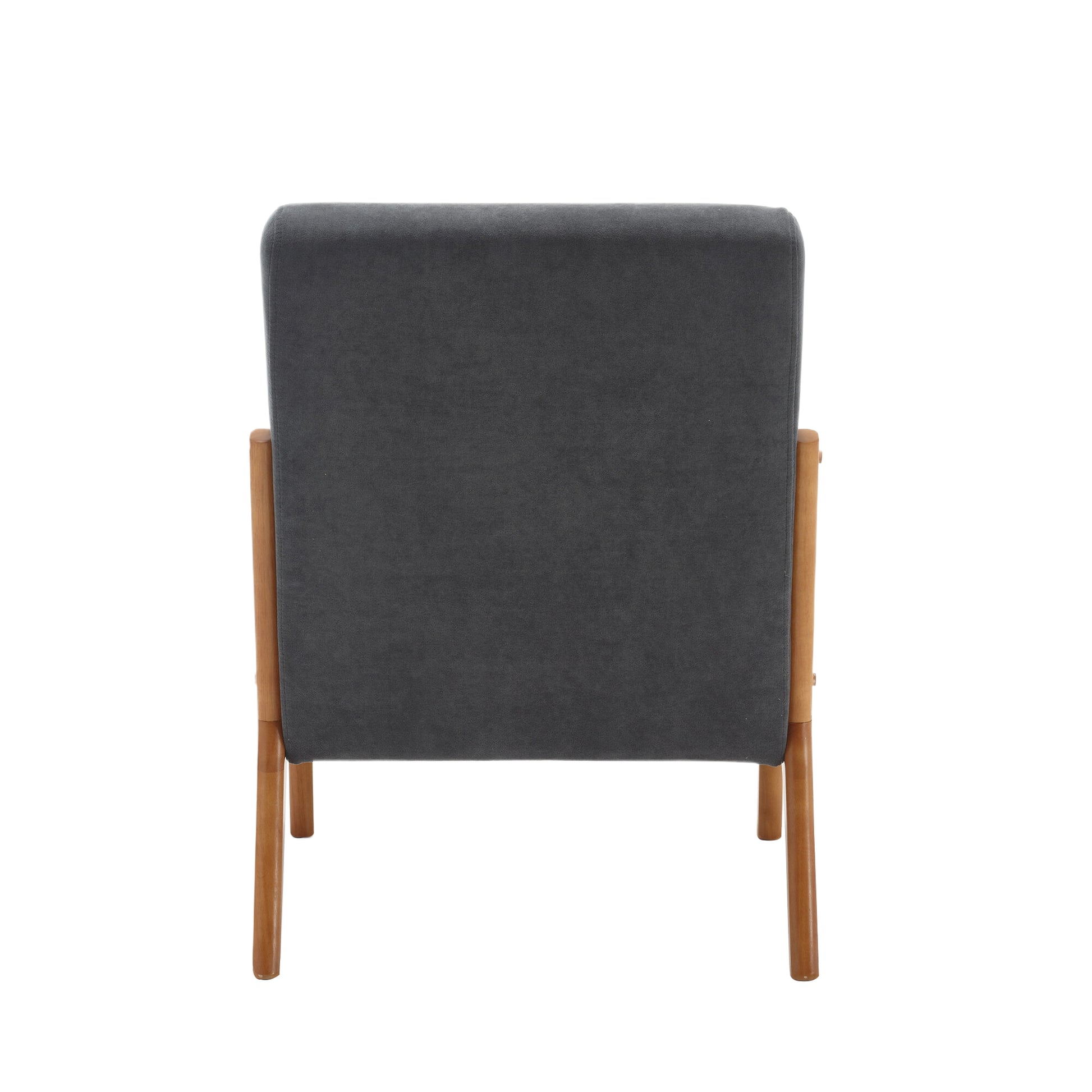 Coolmore Modern Accent Chair, Solid Wood Padding Lounge Armchairs With One Pillow For Living Room, Bedroom, Guest Room Gray Gray Primary Living Space Foam Velvet