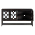 Elegant Retro Console Table Storage Cabinet Sideboard With Mirrored Doors, Spacious Shelves, And Durable Acacia Wood Legs Perfect For Living Room, Dining Room, Or Entryway Espresso Espresso Primary Living Space Solid Wood Mdf