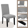 5 Piece Round Dining Table Set, 43 Inch Modern Dining Table And 4 Upholstered Chairs For Dining Room, Kitchen Room, Living Room, Easy Assembly Upholstered Chair Grey Black Dining Room American Design,Farmhouse,Mid Century Modern,Modern Round Round Fabric