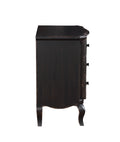 Antique Black 3 Drawer Nightstand Antique Black 3 Drawers Bedroom Rectangle French Country Felt Lined Drawers Antique Solid Wood