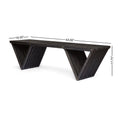 Metropol Bench Dark Grey Wood