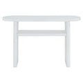 Elegant Minimalist Console Table With Rounded Edges And Sturdy Shelf Design For Entryway, Living Room Antique White Antique White Solid Wood Mdf