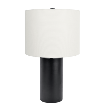 Aura Black Table Lamp With On Off Switch Black Block Base Black,White Table&Floor Lamps Metal