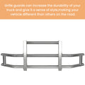 Stainless Steel Deer Guard Bumper For Kenworth T680 2022 With Brackets Chrome Stainless Steel