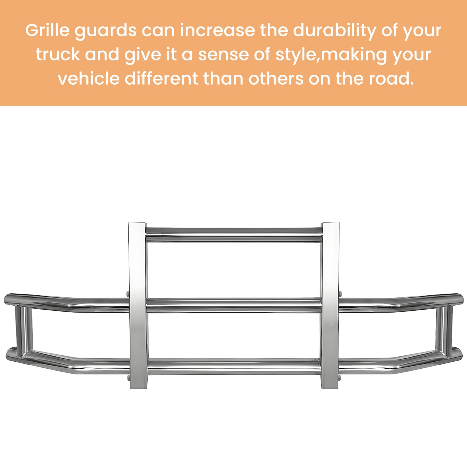 Stainless Steel Deer Guard Bumper For Freightliner Cascadia 2008 2017 With Brackets Chrome Stainless Steel