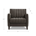 Ennis Leather Chair Chocolate Down Filling Genuine Leather