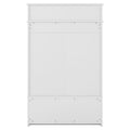 Hall Tree With Top Shelf And Storage Bench, Hallway Shoe Cabinet With Sliding Doors, Coat Rack With 5 Hanging Hooks For Entryways Hallways,White Off White Particle Board Mdf