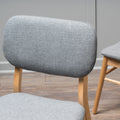 Chair Set Of 2 Gray Fabric