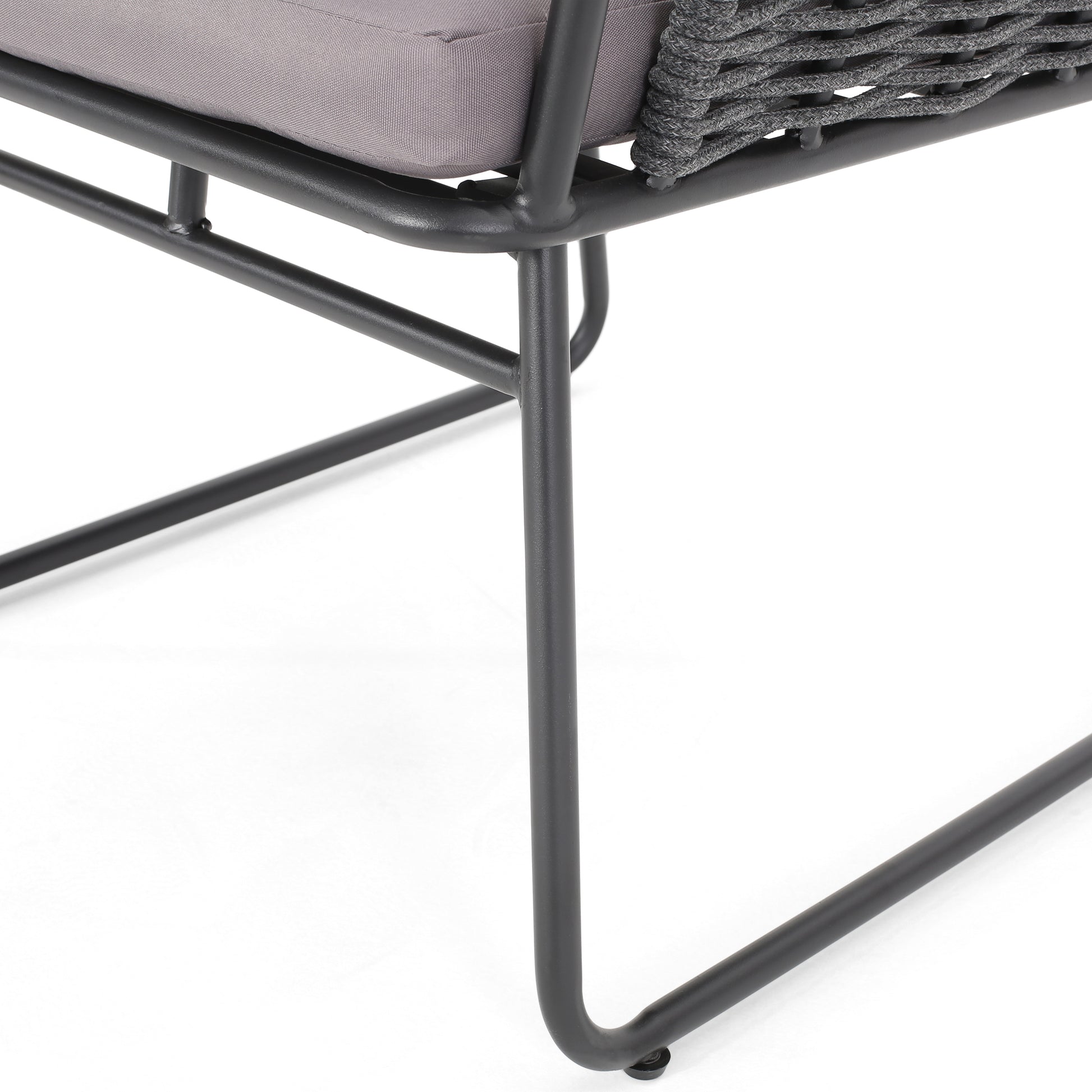 La Jolla Chair Dark Grey Woven Rope