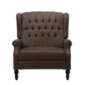 One And Half Seater Recliner Brown Fabric