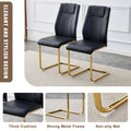 Table And Chair Set.The Table Has A Glass Tabletop With Imitation Marble Pattern Stickers And Stainless Steel Golden Table Legs. Paried With Comfortable Chairs With Pu Seats And Metal Legs. White Gold Seats 6 Glass Metal