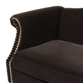 Elaine Camel Back Sofa Accents, Deep Brown Performance Velvet Brown Foam Velvet 3 Seat