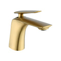 Single Hole Bathroom Sink Faucet With Pop Up Drain And Water Supply Hose, Single Handle Bathroom Faucet One Brushed Gold Bathroom 1 Hole Faucets Brass