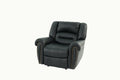 Modern 1Pc Manual Motion Recliner Chair Glider Black Color Bonded Leather Armrest Cushion Seating Living Room Furniture Black Faux Leather Primary Living Space Contemporary,Modern Bonded Leather