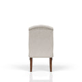 Upholstered Wing Host Chair Light Gray Upholstered