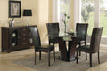 Modern Contemporary Dining Side Chairs Set Of 2 Dark Brown Faux Leather Upholstered Espresso Finish Hardwood Solid Dark Brown,Espresso Dining Room Side Chair Wood