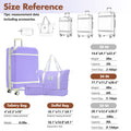 Hardshell Luggage Sets With Bags Lightweight Suitcase Double Spinner Wheels With Tsa Lock ,Single Vintage Luggage 24 In,Purple Purple Abs